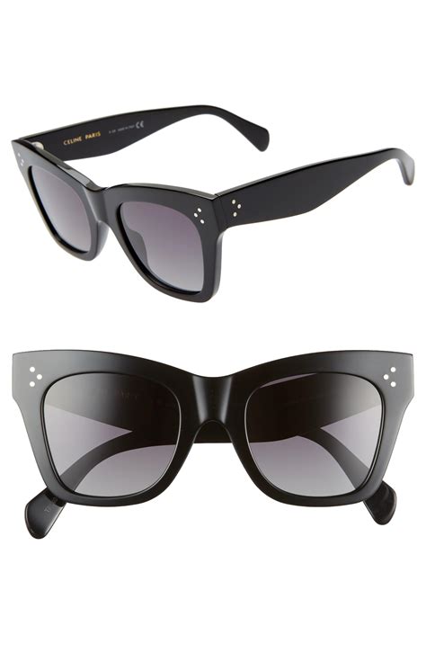 celine flat top sunglasses clear|celine 50mm polarized square sunglasses.